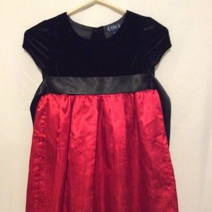 Girls Chaps Satin Velvet Formal Dress 6X